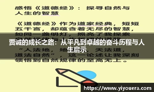 贾诚的成长之路：从平凡到卓越的奋斗历程与人生启示